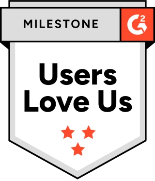 G2 Users Love Us milestone badge