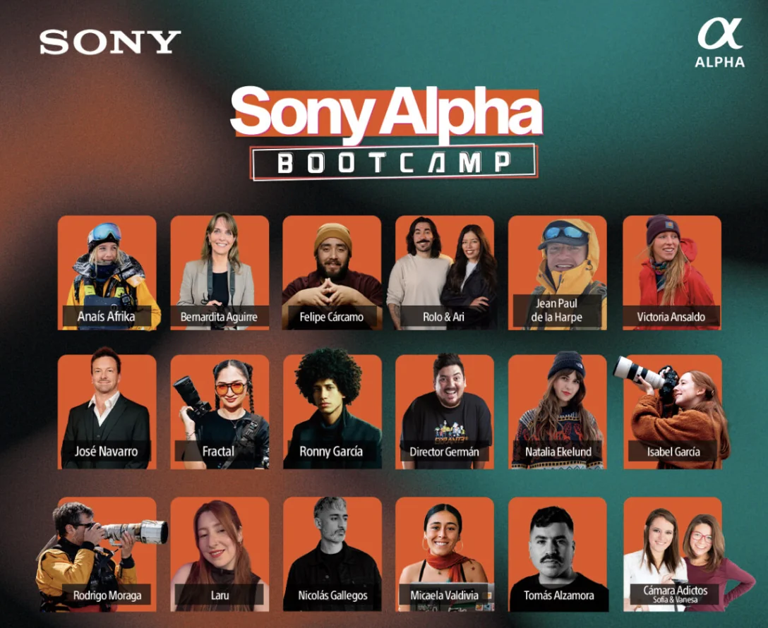 Sony Alpha Bootcamp creator and ambassador lineup, an event program powered by Eventtia
