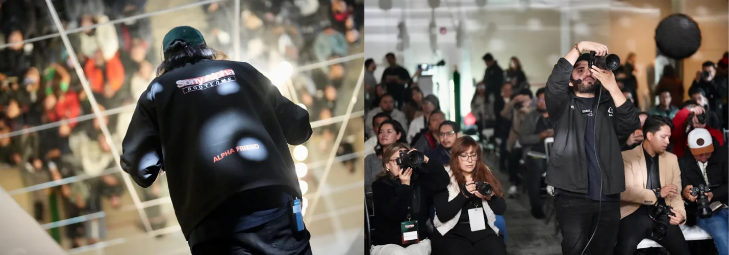 Photographers taking part in a Sony Alpha Bootcamp