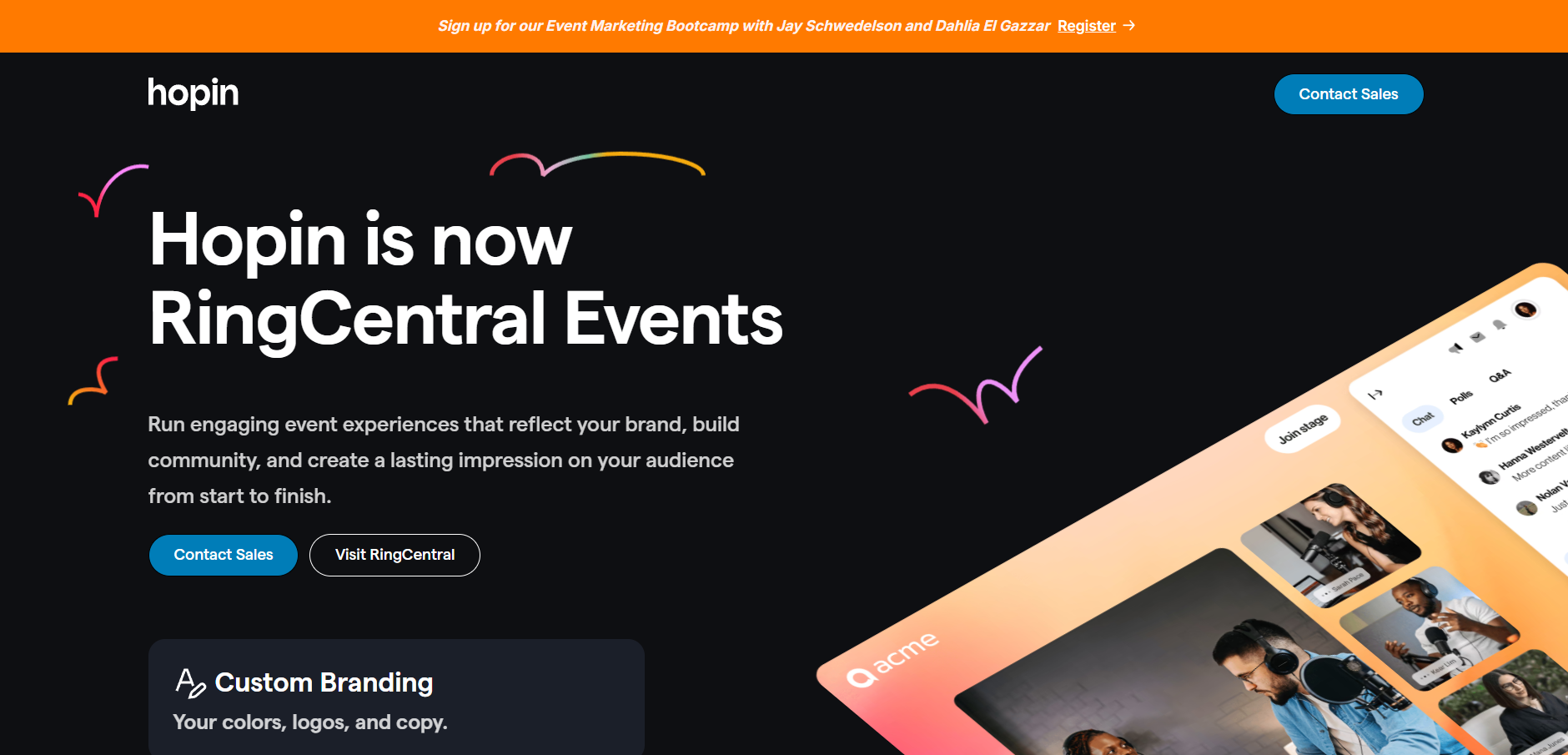 hopin software de gestión para eventos